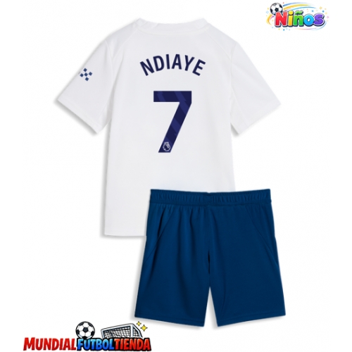 Camiseta Manchester City Iliman Ndiaye #7 Tercera Equipación Replica 2026-27 para niños mangas cortas (+ Pantalones cortos)